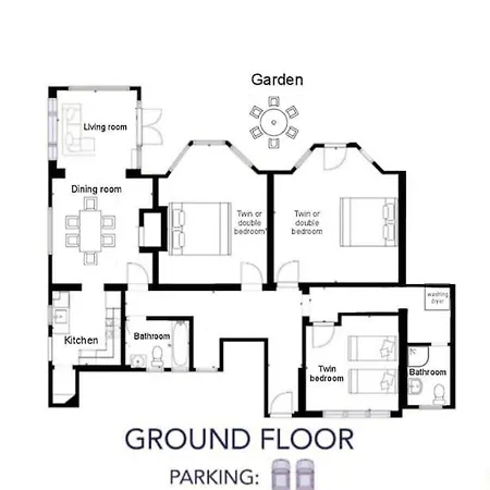 Spacious, Modern 3 Bedroom Apartment With Parking Bournemouth Exterior photo